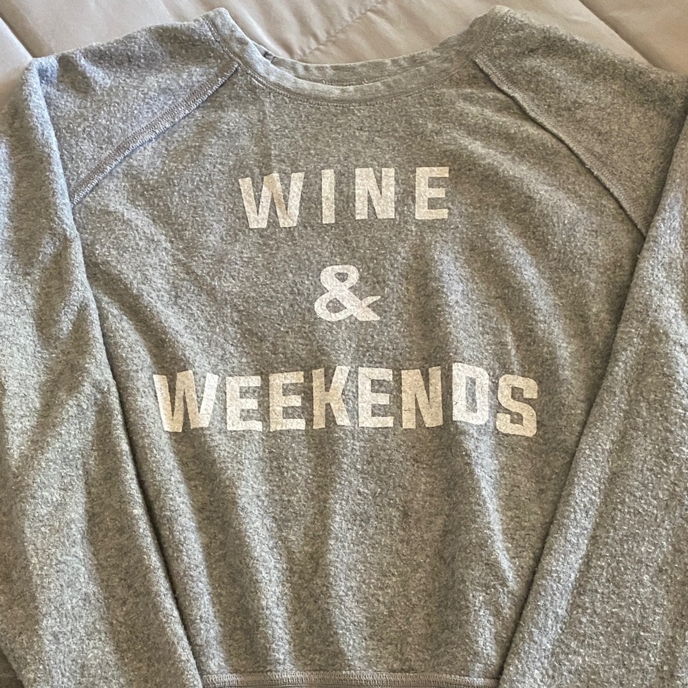 Gray Women's Sweater with Pink Accents